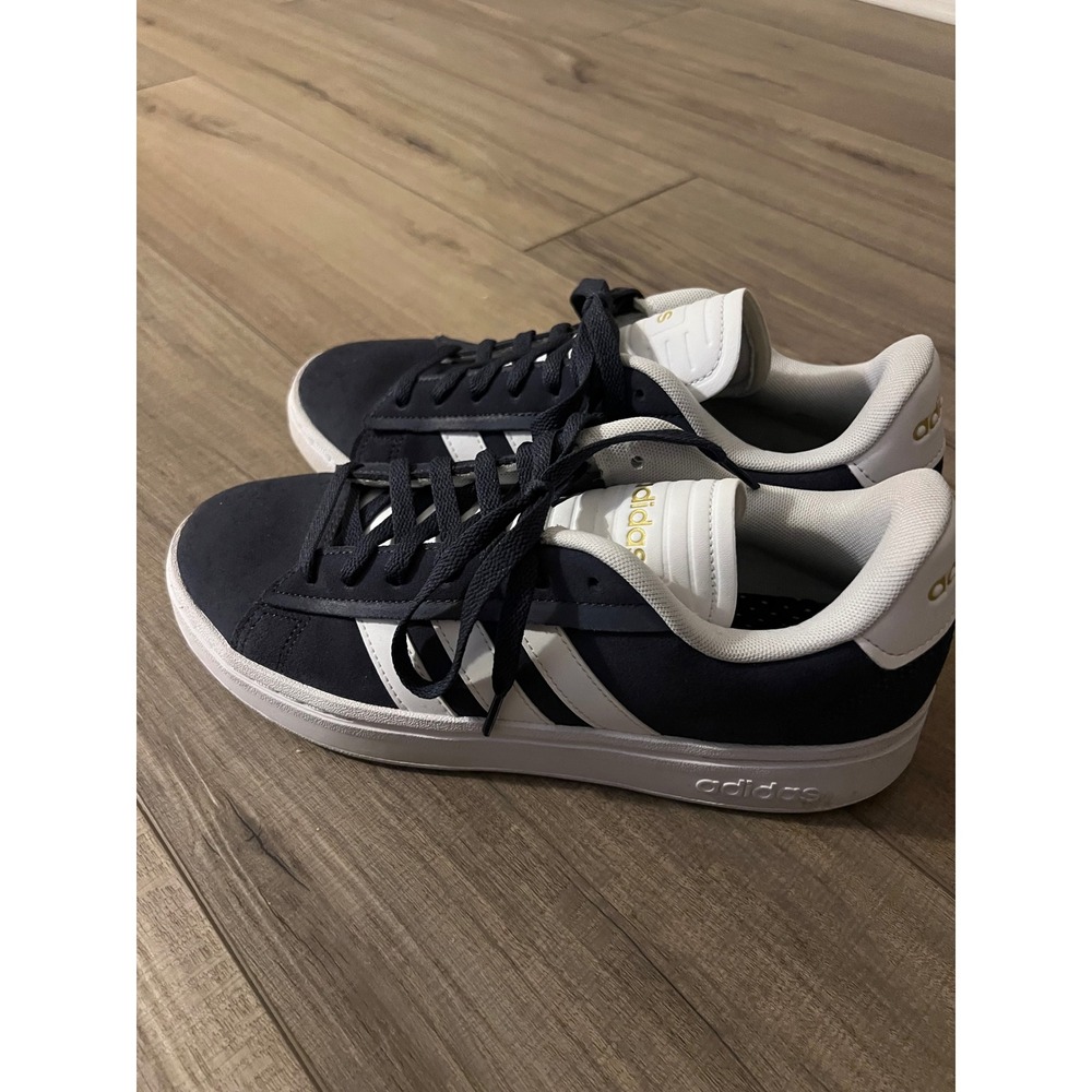 Adidas Grand Court Base 2.0 Navy Blue White Gold IE1453 Mens 8.5 Womens 10
